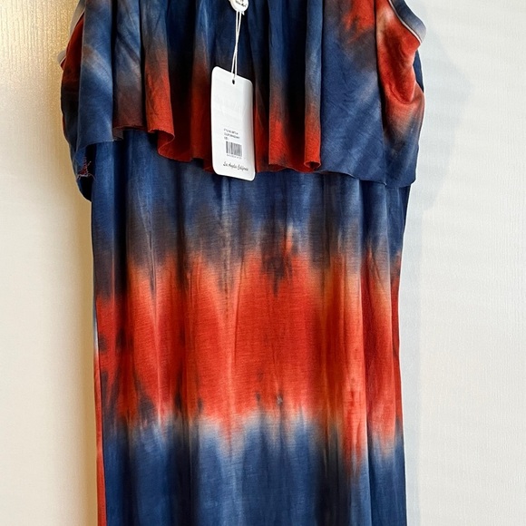 White mark Tie-Dye long summer dress - Picture 2 of 5